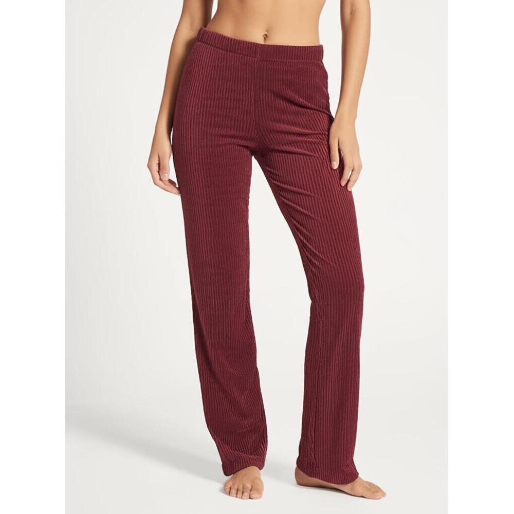 Definitions Pants Womens Size 6 Burgundy‎ Ribbed Stretch Lounge Casual